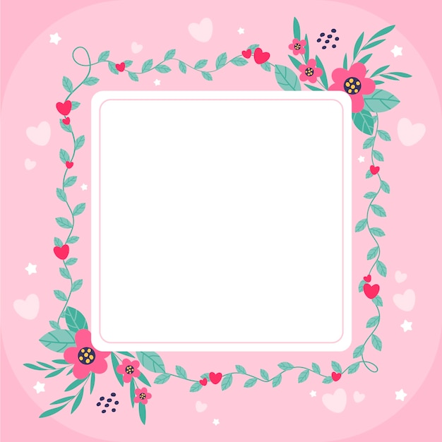 Free vector hand drawn love photo frame template