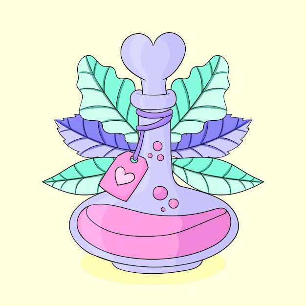 Free vector hand drawn love potion illustration