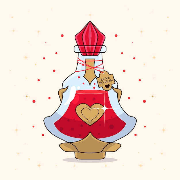 Free vector hand drawn love potion illustration