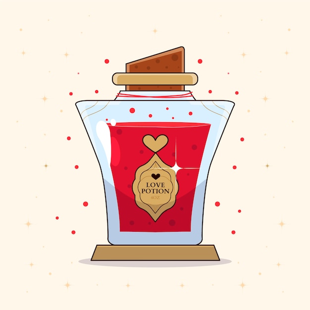 Free vector hand drawn love potion illustration