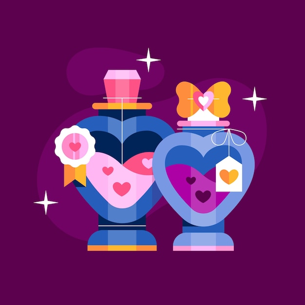 Free vector hand drawn love potion illustration