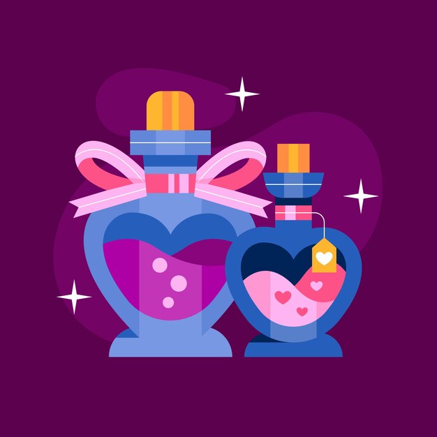 Free vector hand drawn love potion illustration