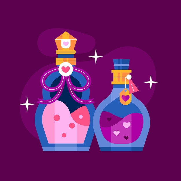 Free vector hand drawn love potion illustration