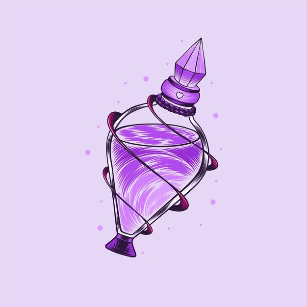 Hand drawn love potion illustration