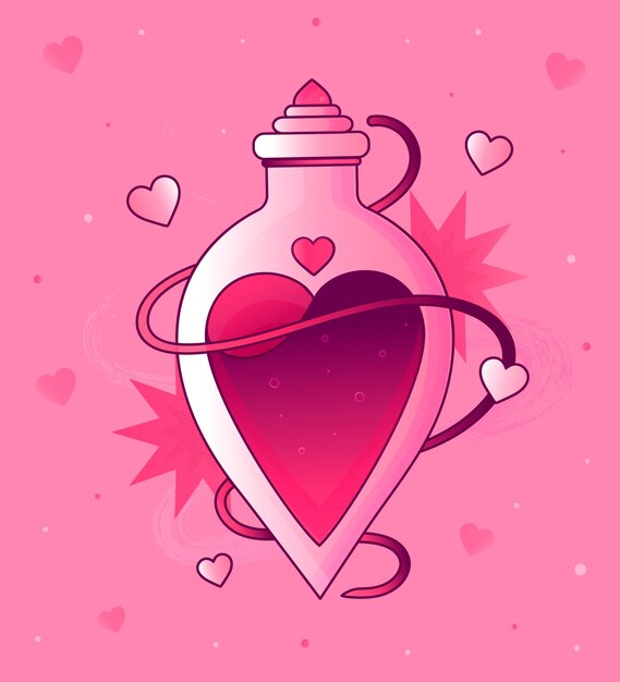 Free Vector Hand drawn love potion illustration