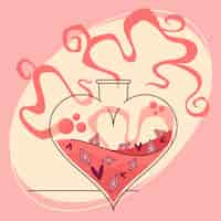 Free vector hand drawn love potion illustration