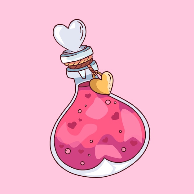 Free vector hand drawn love potion illustration