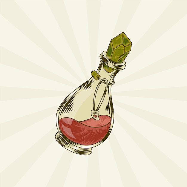 Free vector hand drawn love potion illustration