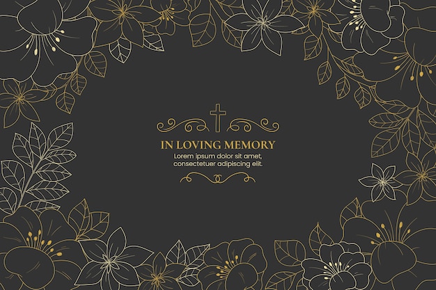 Free vector hand drawn in loving memory background