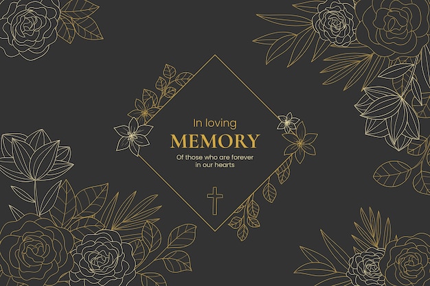 Free vector hand drawn in loving memory background