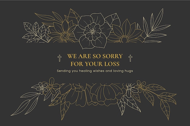 Hand drawn in loving memory background