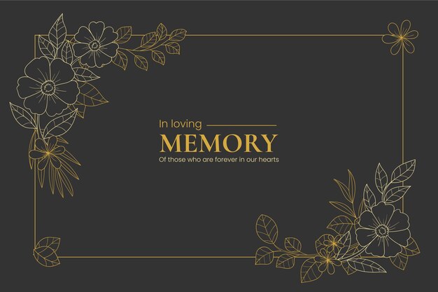 Hand drawn in loving memory background