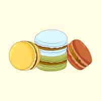 Free vector hand drawn macaroon  drawing illustration