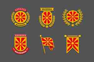 Free vector hand drawn macedonia national emblems