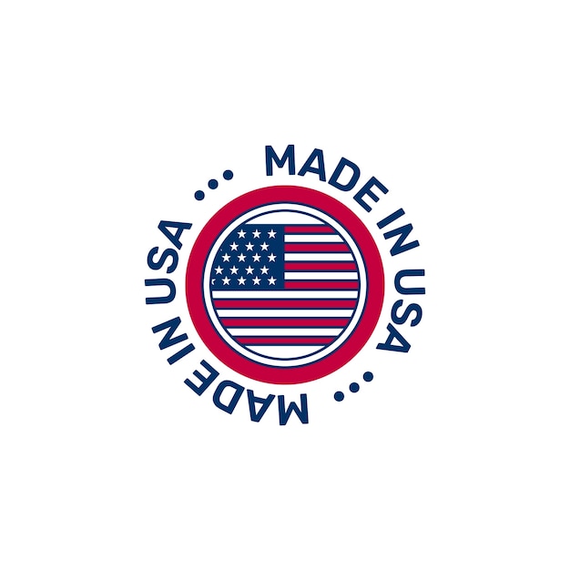 無料ベクター 手描きのアメリカ製のロゴのテンプレート