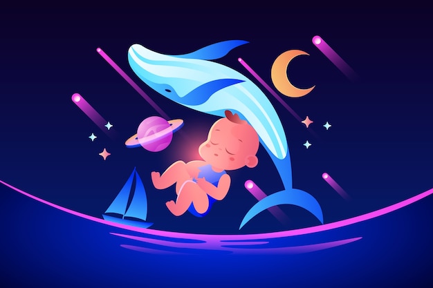 Free vector hand drawn magical dreams illustration