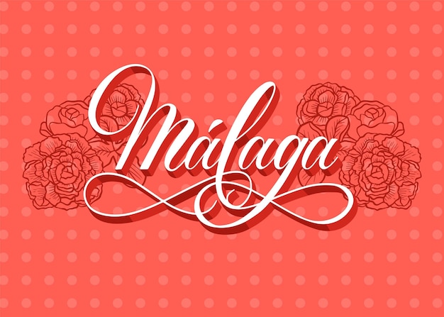 Free vector hand drawn málaga lettering