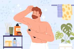 Free vector hand drawn male grooming illustration