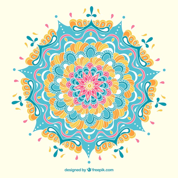 Free vector hand drawn mandala background