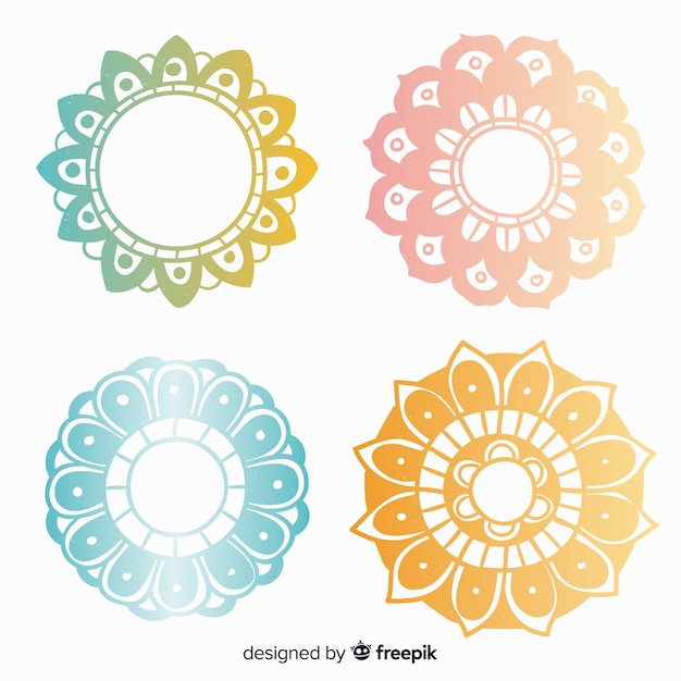 Free vector hand drawn mandala collection