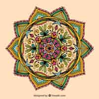 Vettore gratuito sfondo decorativo mandala disegnato a mano