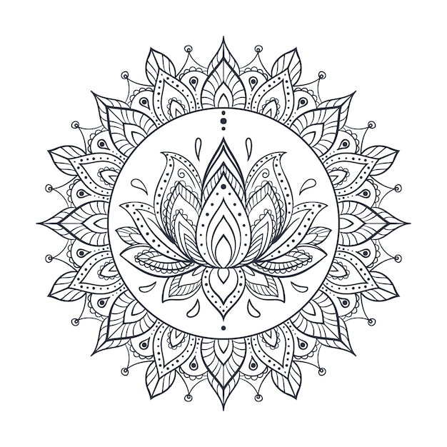 Set Mandalas Lotus Flower High-Res Vector Graphic - Getty Images