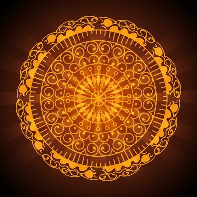 Free vector hand drawn mandala