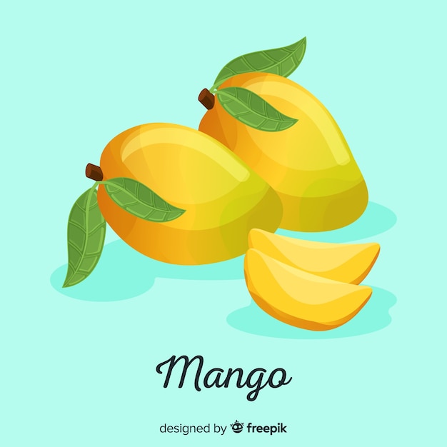 Hand drawn mango background