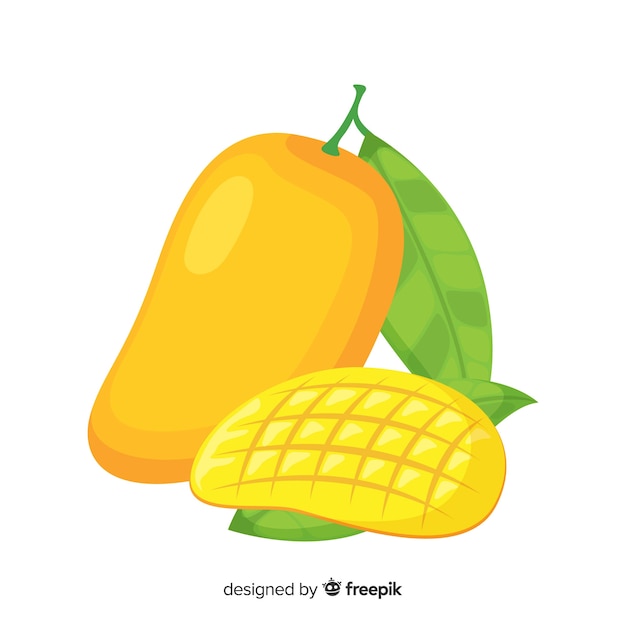 Hand drawn mango background