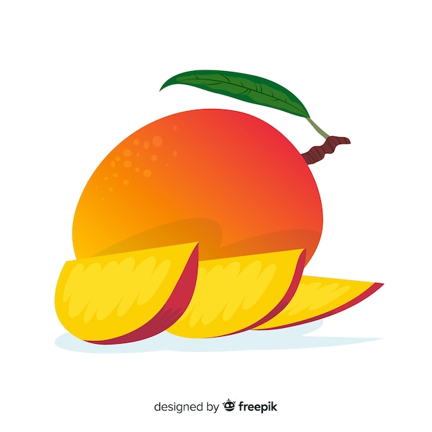 Hand drawn mango background