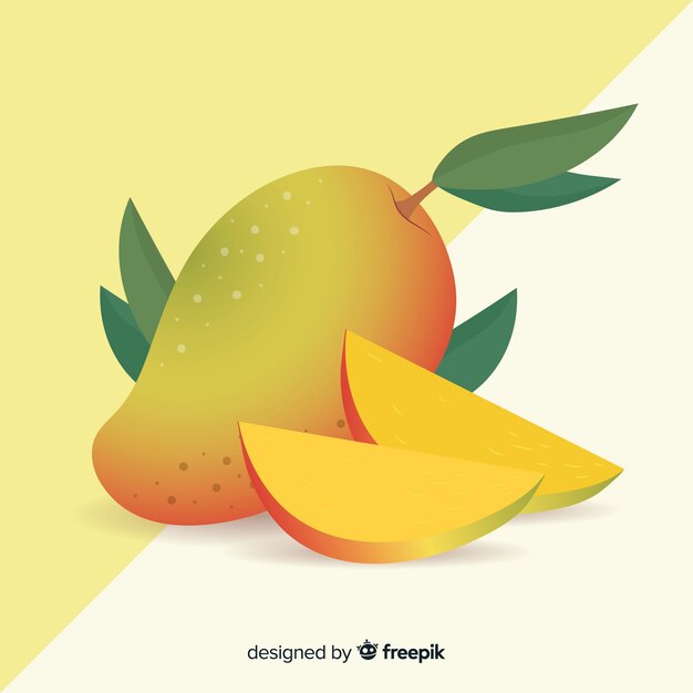 Hand drawn mango background