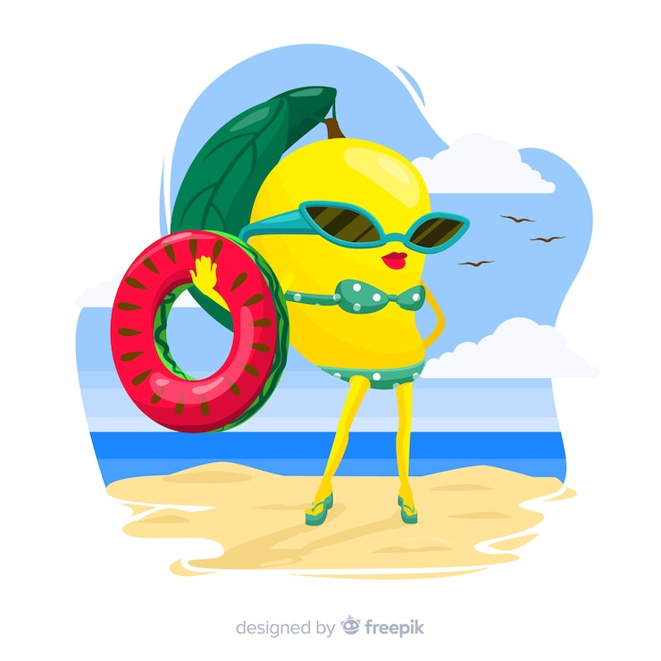 Free Vector hand drawn mango girl background