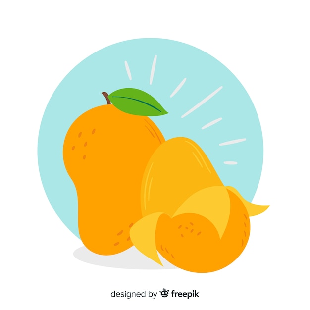 Hand drawn mango illustration