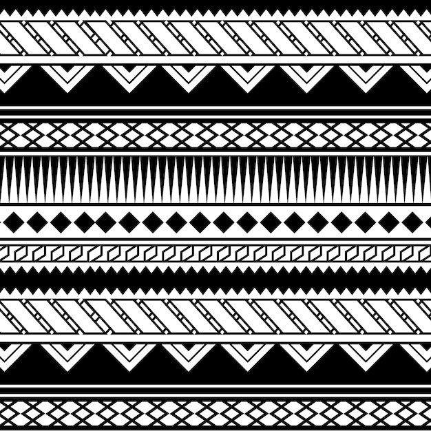 Hand drawn maori tattoo pattern design