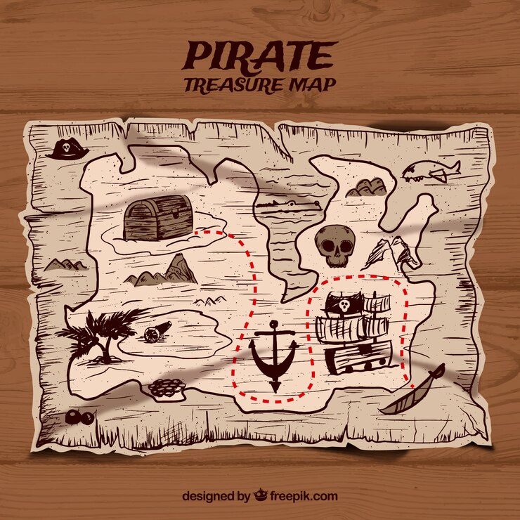 Free Vector hand drawn map background