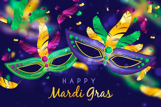 Hand drawn mardi gras concept