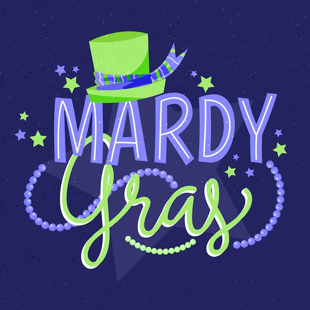 Free vector hand-drawn mardi gras event