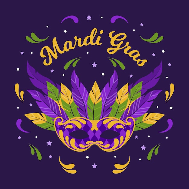 Free Vector hand drawn mardi gras mask
