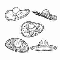 Free vector hand drawn mariachi hat illustration