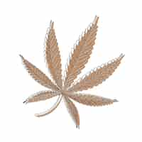 Free vector hand drawn marijuana leaf outline illustration