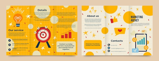 Hand drawn marketing agency template