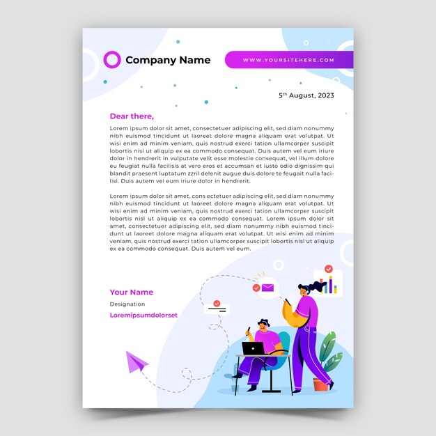 Free vector hand drawn marketing agency template