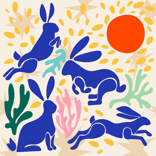 Free vector hand drawn matisse style illustration