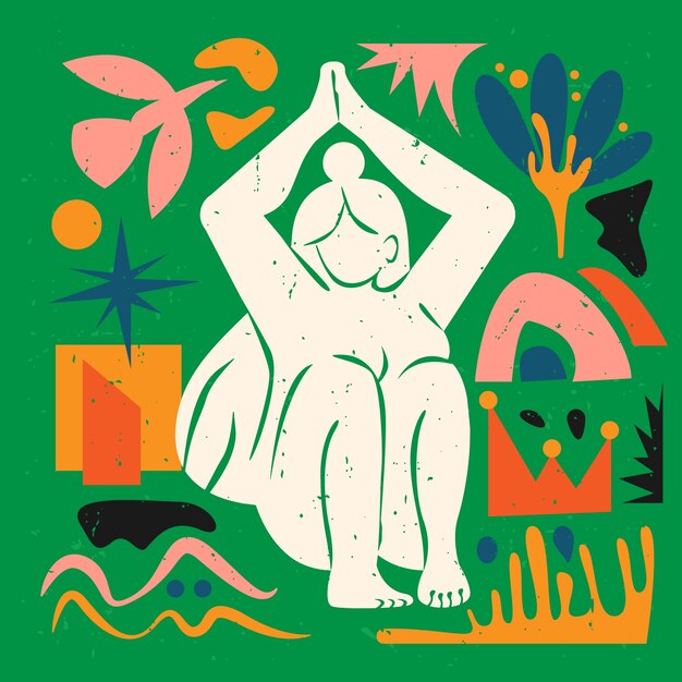 Hand drawn matisse style illustration