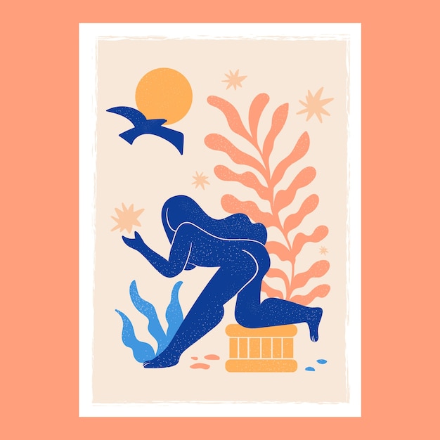 Free vector hand drawn matisse style illustration