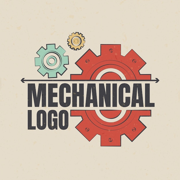 Free vector hand drawn mechanical engineering logo