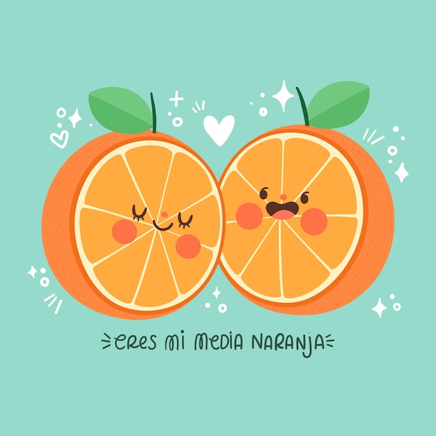 손으로 그린 미디어 naranja 그림