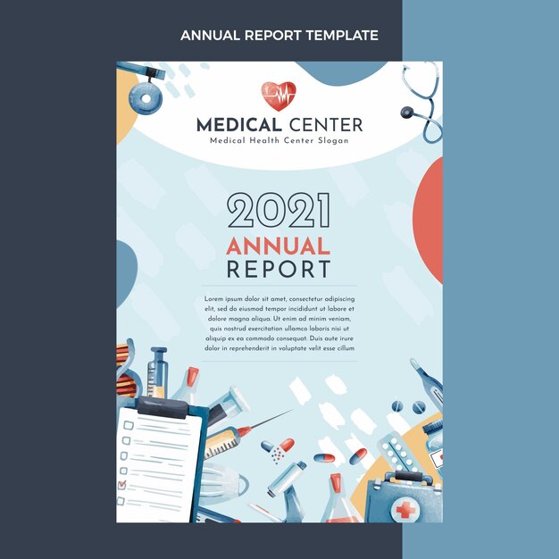 Hand drawn medical annual report