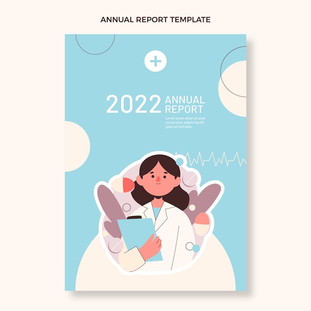 Free vector hand drawn medical annual report