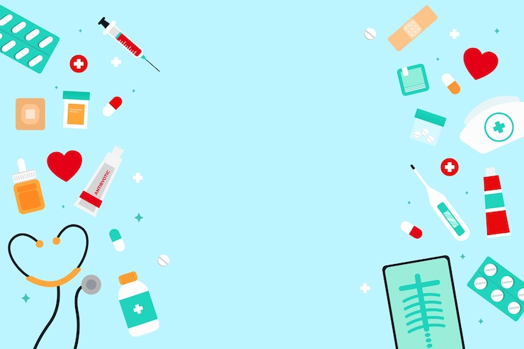 Free Vector hand drawn medical background